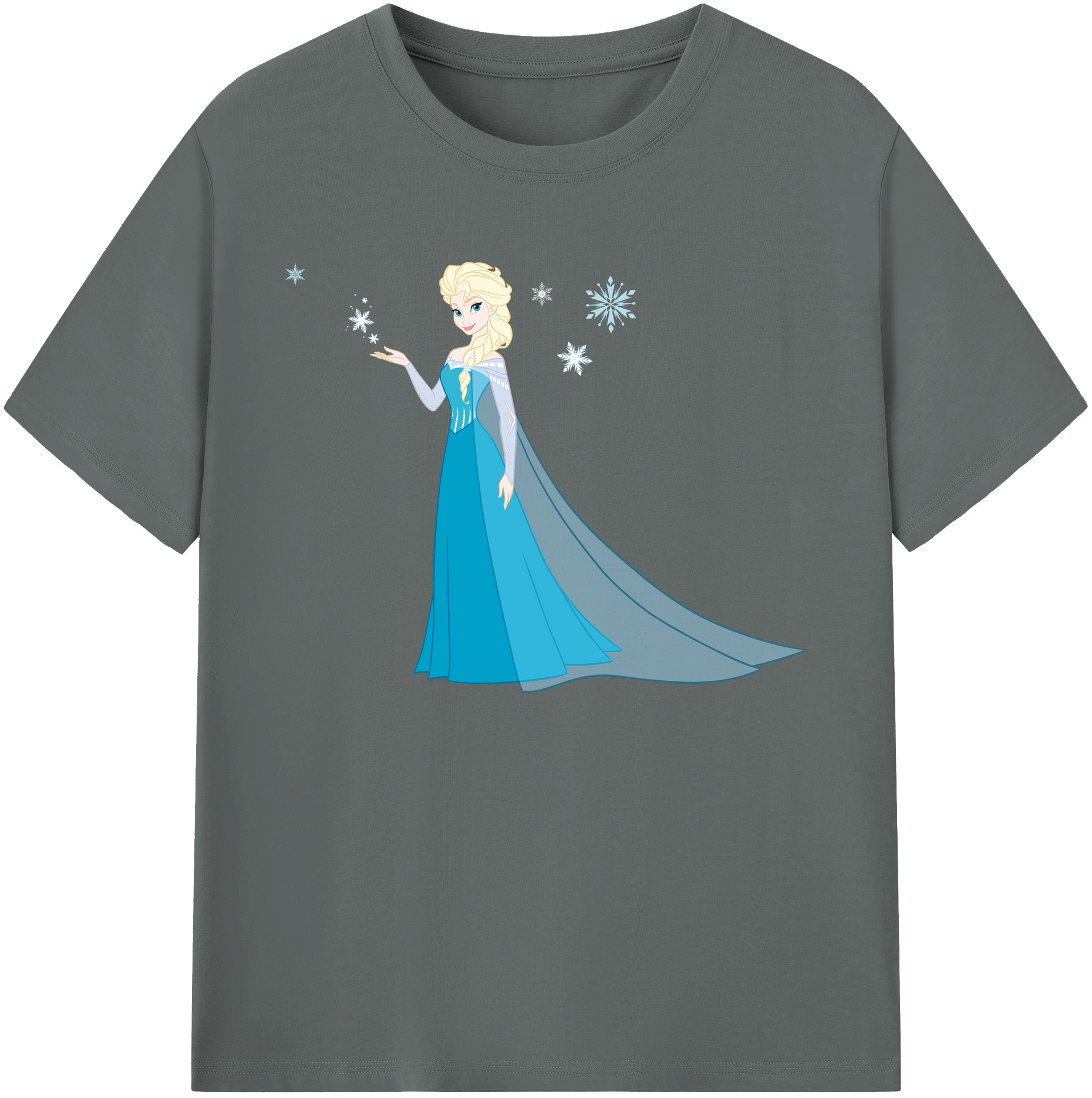 （画像用） アナと雪の女王 アンナ エルサ Frozen Anna Elsa 綿100％ メンズ半袖Tシャツ｜肌触りやわらか＆通気性